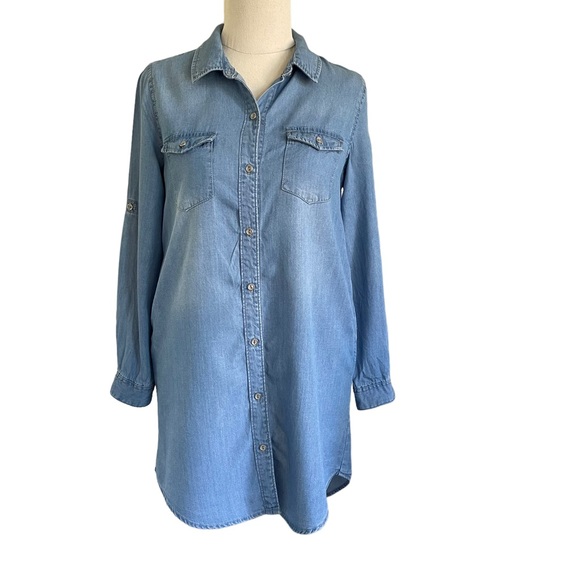 DECJUBA KIDS Sz14 Denim long sleeve dress with sleeve length options - Picture 4 of 15